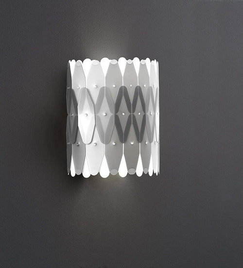 Applique-Moderna-Amanda-1-Luce-In-Polilux-Silver-Made-In-Italy