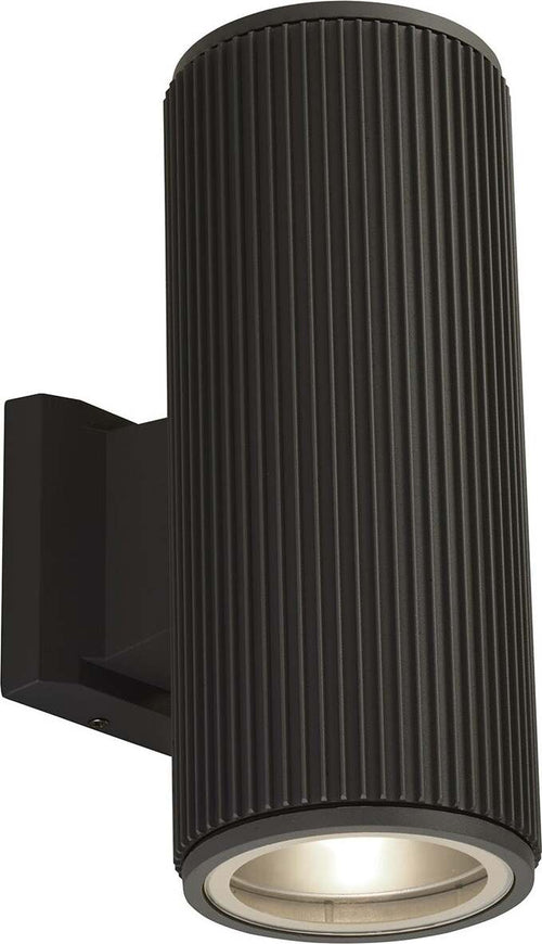 Applique-Moderna-Amburgo-Alluminio-Nero-Vetro-1-Luce-E27