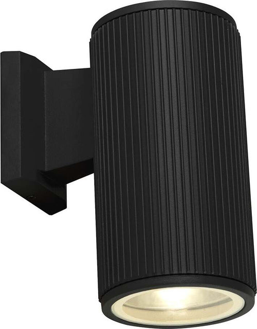 Applique-Moderna-Amburgo-Alluminio-Nero-Vetro-Trasparente-1-Luce-E27