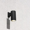 Applique-Moderna-Amburgo-Alluminio-Nero-Vetro-Trasparente-1-Luce-E27