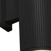 Applique-Moderna-Amburgo-Alluminio-Nero-Vetro-Trasparente-1-Luce-E27