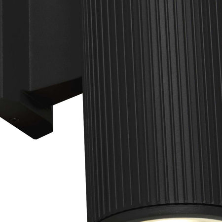 Applique-Moderna-Amburgo-Alluminio-Nero-Vetro-Trasparente-1-Luce-E27