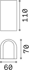 Applique-Moderna-Apollo-Alluminio-Nero-2-Luci-Led-6W-4000K-Luce-Naturale