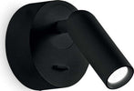 Applique-Moderna-Bean-Round-Metallo-Nero-Led-3W-3000K-Luce-Calda