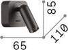 Applique-Moderna-Bean-Square-Metallo-Nero-Led-3W-3000K-Luce-Calda