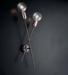 Applique-Moderna-Bloom-Cromo-Nero-Rame-2-Luci-E27