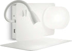 Applique-Moderna-Book-1-Metallo-Bianco-2-Luci-3W-3000K-Luce-Calda