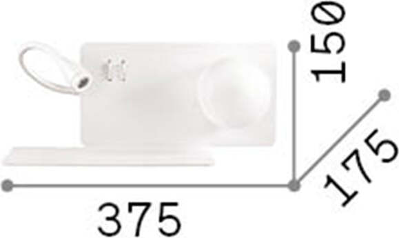 Applique-Moderna-Book-1-Metallo-Bianco-2-Luci-3W-3000K-Luce-Calda