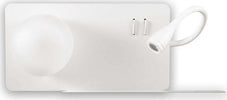 Applique-Moderna-Book-2-Metallo-Bianco-2-Luci-3W-3000K-Luce-Calda