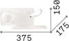 Applique-Moderna-Book-2-Metallo-Bianco-2-Luci-3W-3000K-Luce-Calda