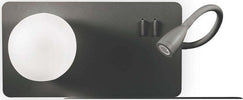 Applique-Moderna-Book-2-Metallo-Nero-2-Luci-3W-3000K-Luce-Calda