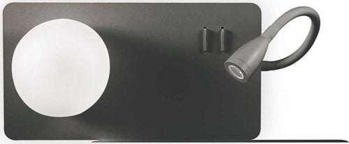 Applique-Moderna-Book-2-Metallo-Nero-2-Luci-3W-3000K-Luce-Calda