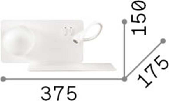 Applique-Moderna-Book-2-Metallo-Nero-2-Luci-3W-3000K-Luce-Calda