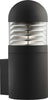 Applique-Moderna-Bronx-Alluminio-Nero-Vetro-Trasparente-1-Luce-E27