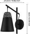 Applique-Moderna-Canterras-1-Luce-Acciaio-Nero