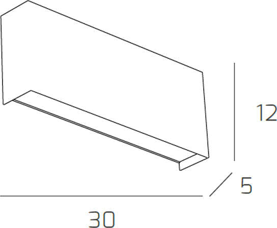 Applique-Moderna-Carpet-Metallo-Bianco-2-Luci-2G11-30Cm