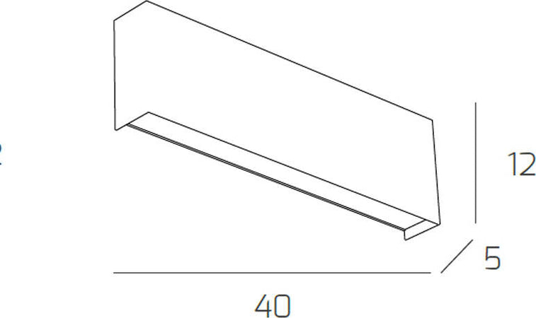 Applique-Moderna-Carpet-Metallo-Bianco-2-Luci-2G11-40Cm