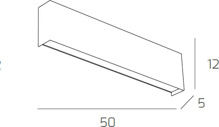 Applique-Moderna-Carpet-Metallo-Bianco-2-Luci-2G11-50Cm