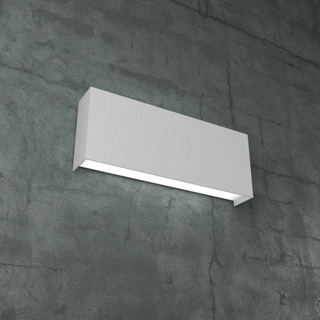 Applique-Moderna-Carpet-Metallo-Grigio-2-Luci-2G11-30Cm