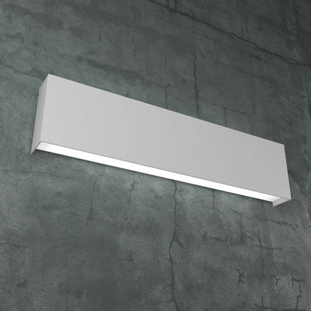 Applique-Moderna-Carpet-Metallo-Grigio-2-Luci-2G11-50Cm