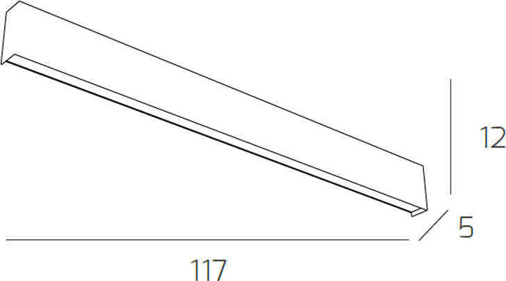 Applique-Moderna-Carpet-Metallo-Grigio-4-Luci-2G11-117Cm