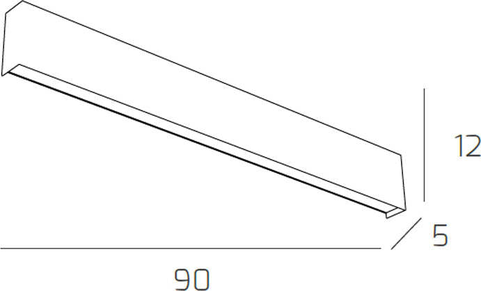 Applique-Moderna-Carpet-Metallo-Grigio-4-Luci-2G11-90Cm