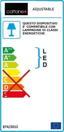 Applique-moderna-Cattaneo-illuminazione-ADJUSTABLE-137-150A-lampada-parete-paralume-braccio-telescopico-orientabile-E27-IP20