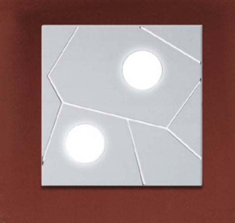 Applique-moderna-Cattaneo-STREET-873-30PA-LED-9W-GX53-2-luci-lampada-parete-soffitto-metallo-quadrata-interno