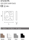 Applique-moderna-Cattaneo-STREET-873-30PA-LED-9W-GX53-2-luci-lampada-parete-soffitto-metallo-quadrata-interno