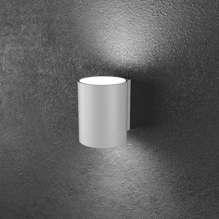 Applique-Moderna-Cilindrica-Shape-Metallo-Grigio-2-Luci-Gx53-10Cm-Biemissione