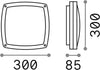 Applique-Moderna-Cometa-Alluminio-Materie-Plastiche-Antracite-3-Luci-E14
