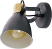 Applique-Moderna-Coswarth-1-Luce-Metallo-Grigio-E-Marrone