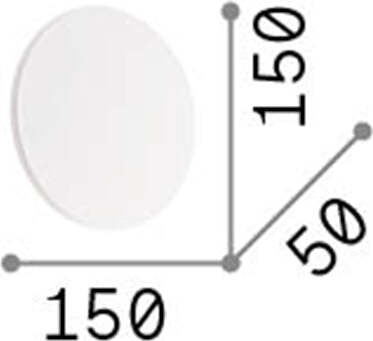 Applique-Moderna-Cover-Alluminio-Bianco-Led-9,5W-3000K-Luce-Calda-D15Cm
