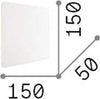 Applique-Moderna-Cover-Alluminio-Nero-Led-9,5W-3000K-Luce-Calda-Quadr.