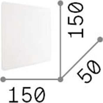 Applique-Moderna-Cover-Alluminio-Nero-Led-9,5W-3000K-Luce-Calda-Quadr.