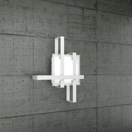 Applique-Moderna-Cross-Metallo-E-Vetro-Bianco-2-Luci-E27-38Cm