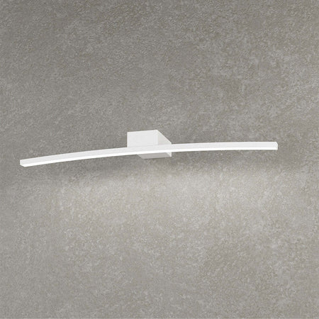 Applique-Moderna-Curved-Metallo-Bianco-Diffusore-Bianco-Led-6W-Calda-50Cm