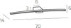 Applique-Moderna-Curved-Metallo-Cromo-Diffusore-Bianco-Led-11,2W-Calda-70Cm