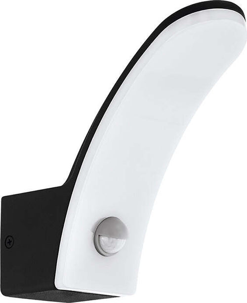 Applique-Moderna-Da-Esterno-Fiumicino-Led-Alluminio-Nero-Con-Sensore