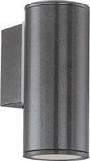 Applique-Moderna-Da-Esterno-Riga-1-Luce-Acciaio-Zincato-Grigio