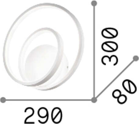 Applique-Moderna-Dali-Oz-Metallo-Nero-Led-28W-3000K-Luce-Calda