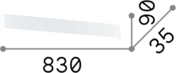 Applique-Moderna-Delta-Metallo-Nero-Led-30W-3000K-Luce-Calda