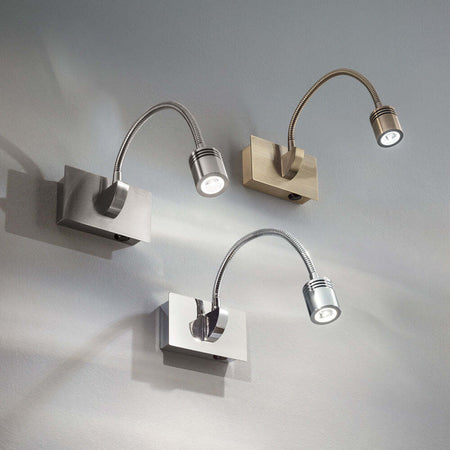 Applique-Moderna-Dynamo-Metallo-Ottone-Brunito-Led-3W-4000K-Luce-Naturale