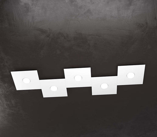 Applique-Moderna-Eccentric-Metallo-Bianco-5-Luci-Gx53