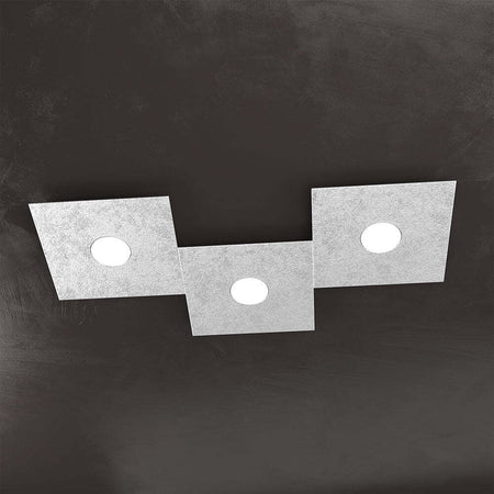Applique-Moderna-Eccentric-Metallo-Foglia-Argento-3-Luci-Gx53