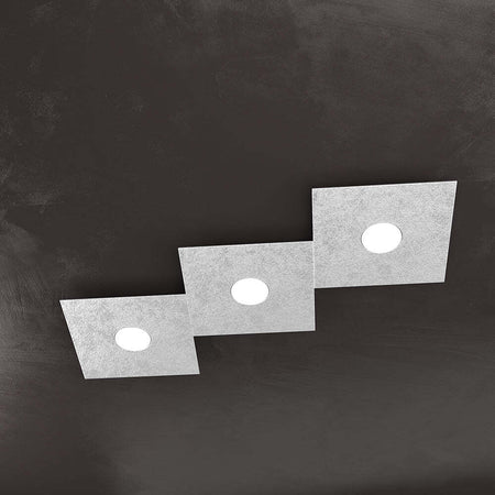 Applique-Moderna-Eccentric-Metallo-Foglia-Argento-3-Luci-Gx53