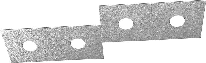 Applique-Moderna-Eccentric-Metallo-Foglia-Argento-4-Luci-Gx53