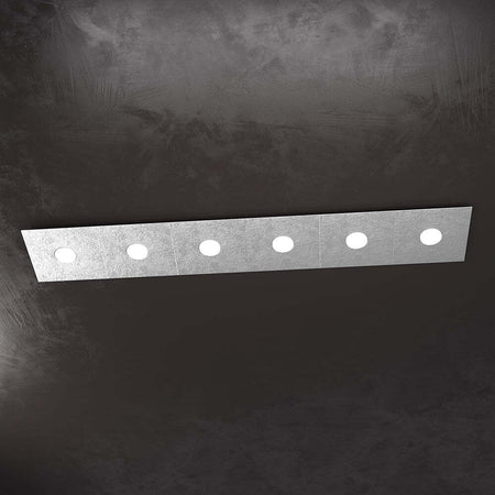 Applique-Moderna-Eccentric-Metallo-Foglia-Argento-6-Luci-Gx53