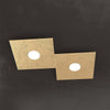Applique-Moderna-Eccentric-Metallo-Foglia-Oro-2-Luci-Gx53