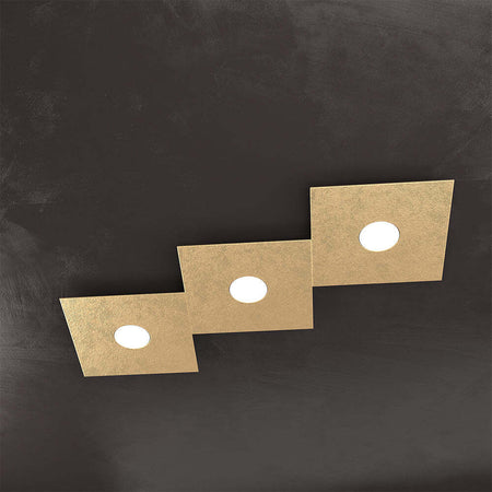 Applique-Moderna-Eccentric-Metallo-Foglia-Oro-3-Luci-Gx53
